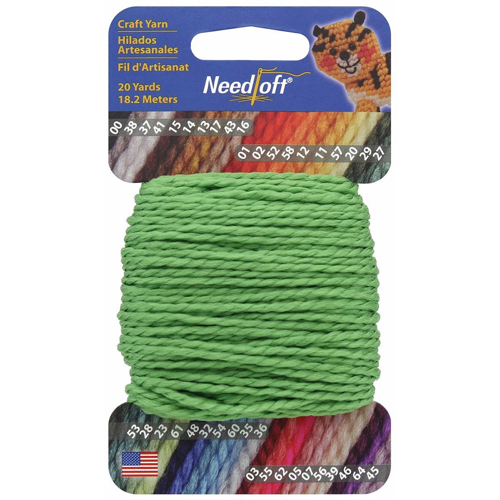 Needloft Craft, Nylon Yarn, 20 Yard, Spool, Fern Green